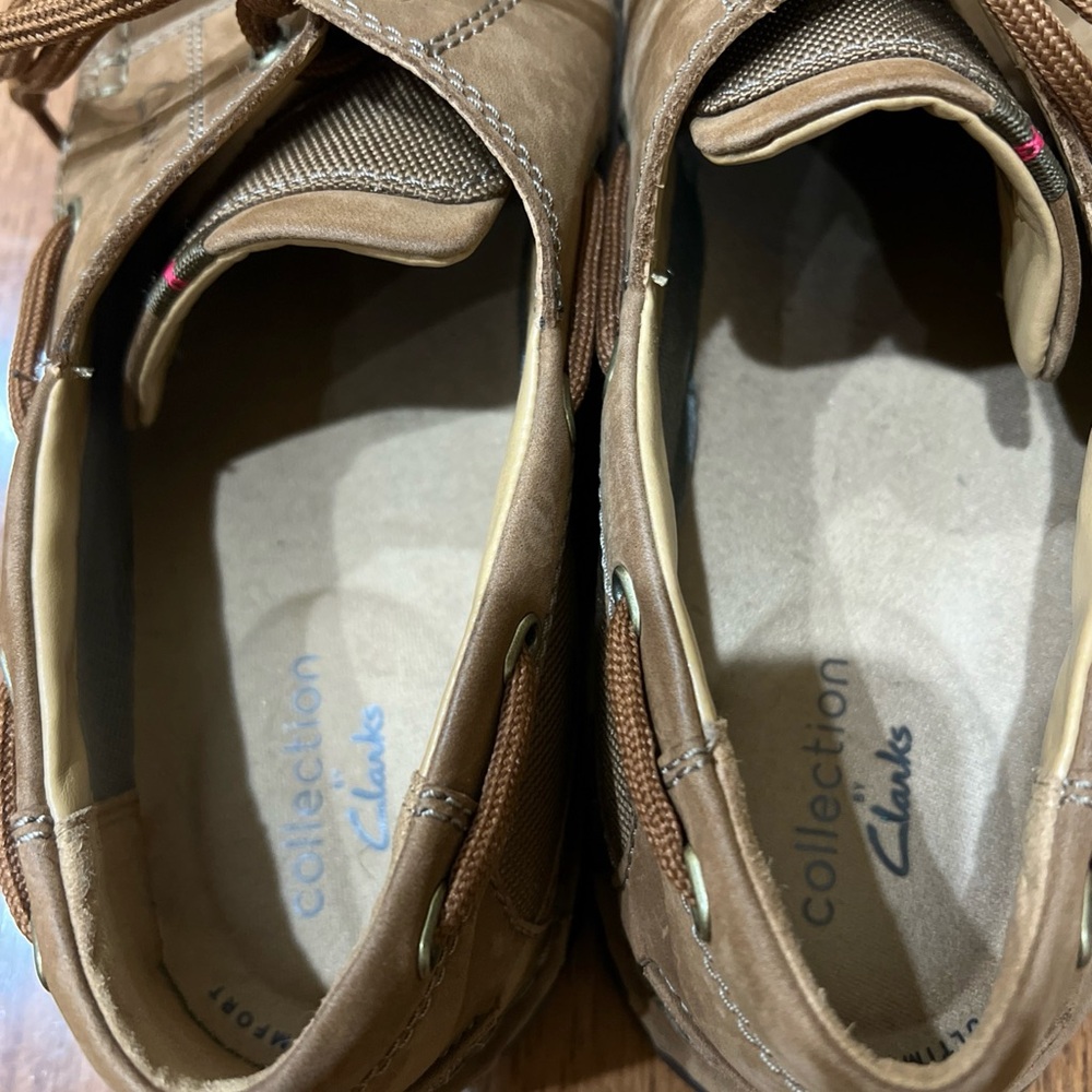 Clarks Mens Waterloo Boat Shoe Sz 10W Tan/Brown Nautical Outdoors Casual Lightwe - Picture 5 of 14